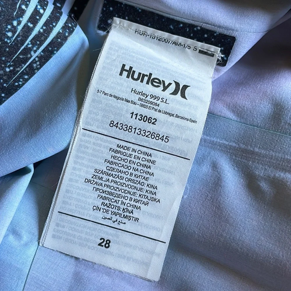 HURLEY JJF III NEBULA PHANTOM BOARD SHORTS 28 EUC Like New